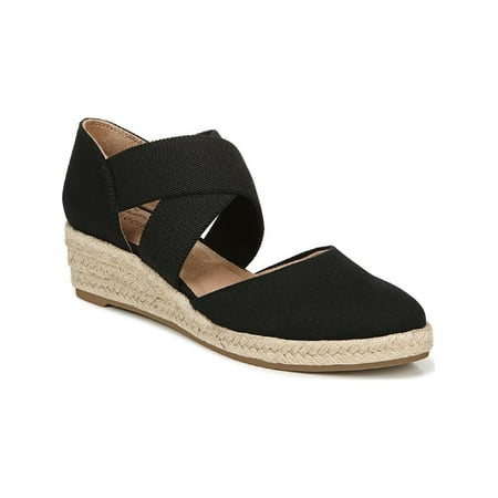 LifeStride Womens Keaton Canvas Slip On Wedge Heels