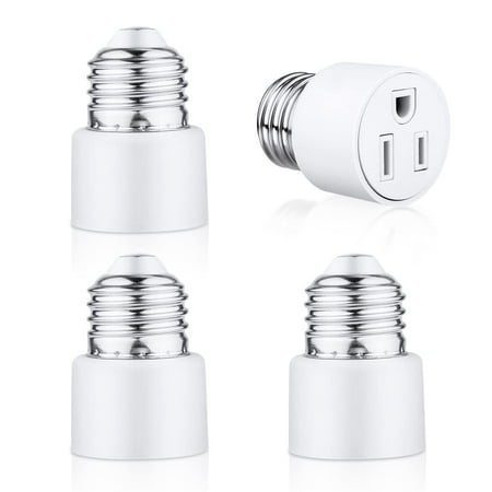 4pcs 3 Prong Light Socket Adapter Screw in Outlet Adapter Compatible with E26/E27 2/3 Prong Socket Converter Adapter for Garage Porch Terrace Balcony Yard Warehouse
4pcs 3 Prong Light Socket Adapter Screw in Outlet Adapter Compatible with E26/E27 2/3 Prong Socket Converter Adapter for Garage Porch Terrace Balcony Yard Warehouse