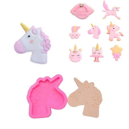 OCDAY Horse head DIY chocolate butter sugar cake biscuit baking silicone mold