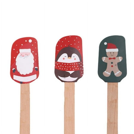 HEMOTON 3pcs Christmas Theme Spatulas Silicone Cake Spatulas Wooden Handle Cake Scrapers Pastry Tools
HEMOTON 3pcs Christmas Theme Spatulas Silicone Cake Spatulas Wooden Handle Cake Scrapers Pastry Tools