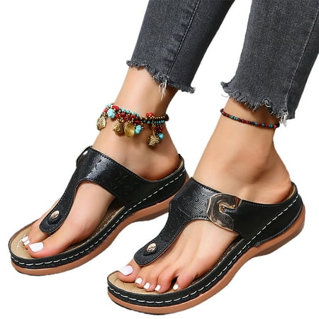 DoubleYi Women Slippers 1 Pair All-match T-Strap Trendy Women Platform Wedge Flip Flops
DoubleYi Women Slippers 1 Pair All-match T-Strap Trendy Women Platform Wedge Flip Flops
