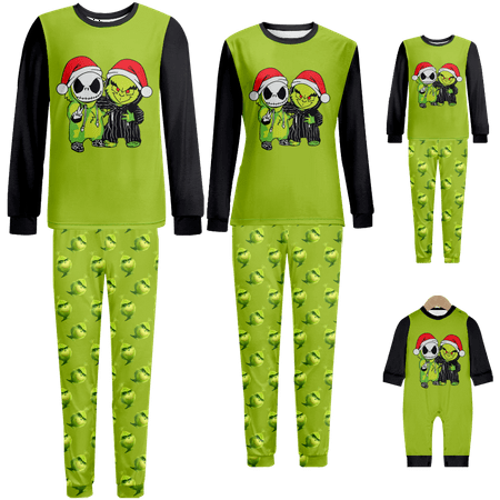 Matching Family Christmas Pajamas Sleepwear Set Merry Christmas Claus Cartoon Green Print Sizes Baby-Kids-Adult-Pet 2 Pieces Top and Pants Bodysuits Pajamas Set
Matching Family Christmas Pajamas Sleepwear Set Merry Christmas Claus Cartoon Green Print Sizes Baby-Kids-Adult-Pet 2 Pieces Top and Pants Bodysuits Pajamas Set