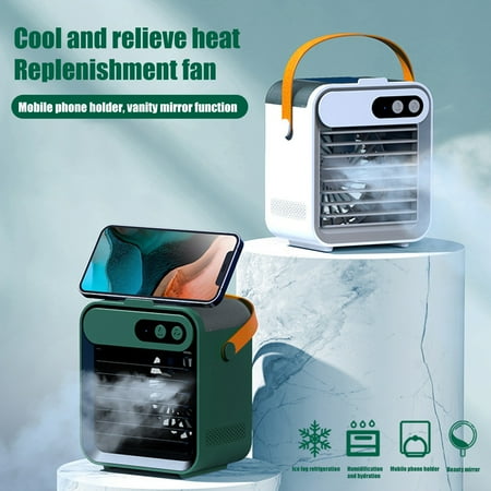 Xinyolin 1 Set Air Cooler with Mirror Phone Holder 3 Gears Humidification Design Portable Handle Spray Hydration Cooling Fan Daily Use Supply
Xinyolin 1 Set Air Cooler with Mirror Phone Holder 3 Gears Humidification Design Portable Handle Spray Hydration Cooling Fan Daily Use Supply
