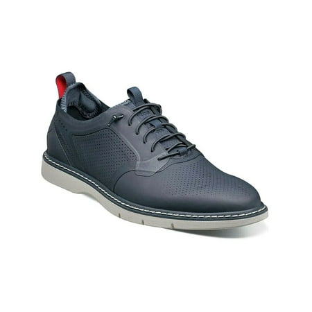 Stacy Adams Synchro Plain Toe Elastic Lace Up Sneaker Navy Shoes 25518-410