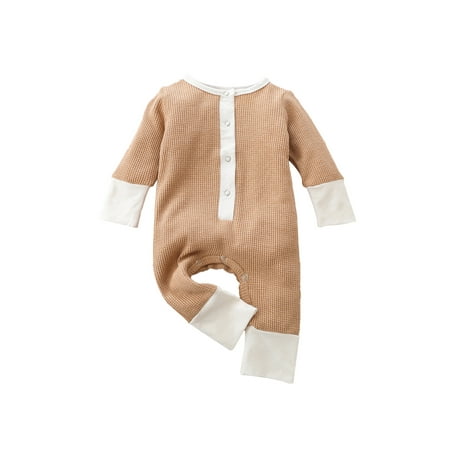 Sunisery Kids Infant Girls Boys Jumpsuit Baby Casual Long Sleeve Round Neck Romper Apricot 12-18 Months
Sunisery Kids Infant Girls Boys Jumpsuit Baby Casual Long Sleeve Round Neck Romper Apricot 12-18 Months