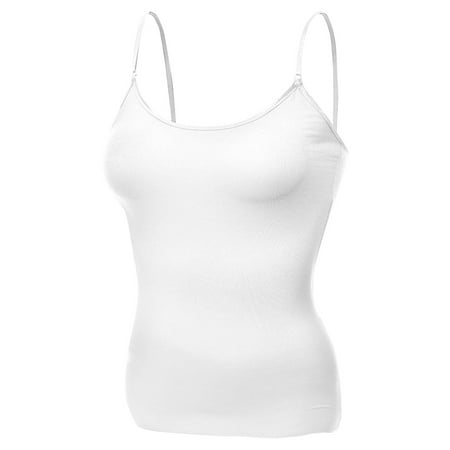 Essential Basic Women Layering Basic Short Camisole Cami Adjustable Strap Tank Top - White L
Essential Basic Women Layering Basic Short Camisole Cami Adjustable Strap Tank Top - White L