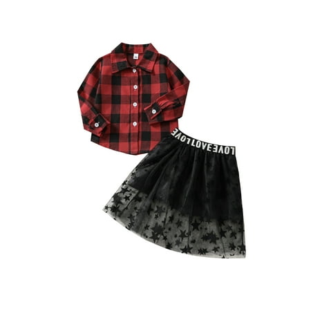 Toddler Baby Girl Christmas Long Sleeve Lapel Collar Button Down Shirt Star Tulle Tutu Dress 2Pcs
Toddler Baby Girl Christmas Long Sleeve Lapel Collar Button Down Shirt Star Tulle Tutu Dress 2Pcs