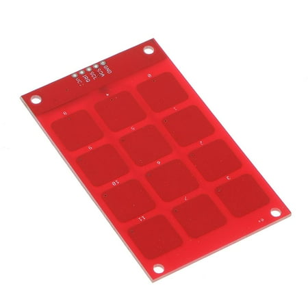 Red Capacitive Touch Keypad Module For I2C Interface 3*4 12 Keys For