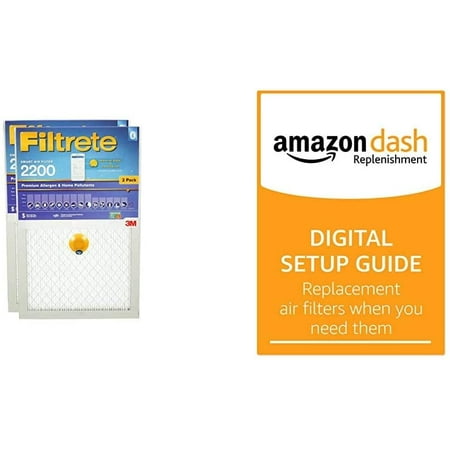 YAAN Smart Filter 16 x 25 x 1 MPR 2200 Premium Allergen & Home Pollutants AC Furnace Air Filter 2-Pack and Walmart Dash Replenishment Digital Setup Guide
YAAN Smart Filter 16 x 25 x 1 MPR 2200 Premium Allergen & Home Pollutants AC Furnace Air Filter 2-Pack and Walmart Dash Replenishment Digital Setup Guide
