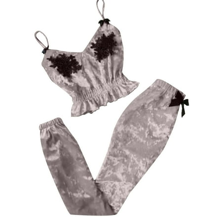 Wozhidaoke valentines day decor Intimates V-Neck Eyelash Beaded Stain Camisole Pajamas Bowknot Pants Set closet organizers and storage
Wozhidaoke valentines day decor Intimates V-Neck Eyelash Beaded Stain Camisole Pajamas Bowknot Pants Set closet organizers and storage