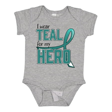 Inktastic I Wear Teal for My Hero - Ovarian Cancer Awareness Gift Baby Boy or Baby Girl Bodysuit
Inktastic I Wear Teal for My Hero - Ovarian Cancer Awareness Gift Baby Boy or Baby Girl Bodysuit