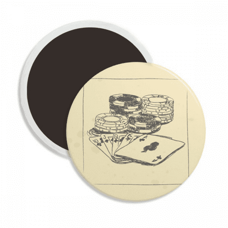 Black Chip Poker Illustration Pattern Round Ceracs Fridge Magnet Keepsake Decoration
Black Chip Poker Illustration Pattern Round Ceracs Fridge Magnet Keepsake Decoration