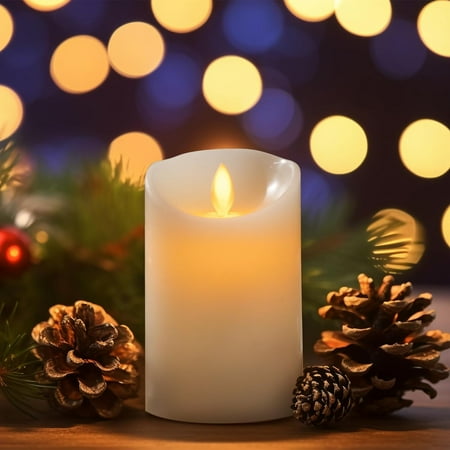 Battery Operated Candles with Remote - 3D Flicker Flame LED Candles for Holiday Gifts Wedding Christmas Christmas Party Decor (5 Inches)
Battery Operated Candles with Remote - 3D Flicker Flame LED Candles for Holiday Gifts Wedding Christmas Christmas Party Decor (5 Inches)