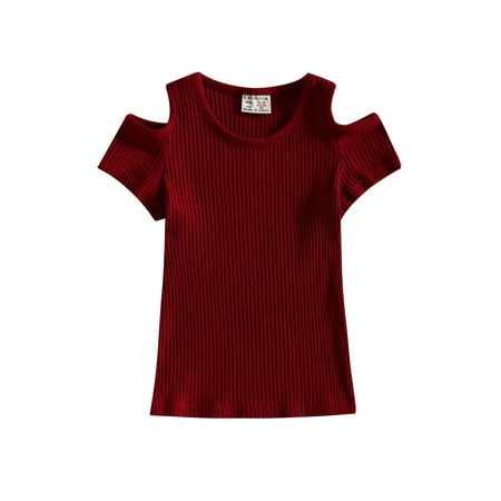 Casual Shirts for Toddler Baby Girls Cold Shoulder Short Sleeve Round Neck Knitting Casual Cutout Summer Tops
Casual Shirts for Toddler Baby Girls Cold Shoulder Short Sleeve Round Neck Knitting Casual Cutout Summer Tops