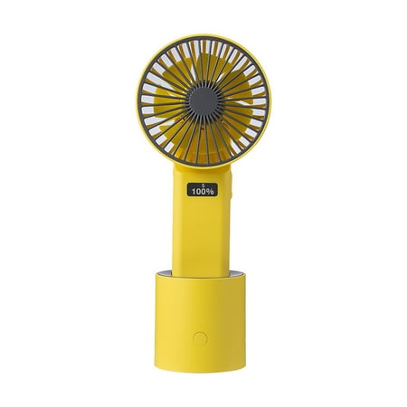 LCD Display Miniature Handheld Fan Portable Shaking Head Handheld Fan Table Small Fan Adjustable Silent Fan - Yellow
LCD Display Miniature Handheld Fan Portable Shaking Head Handheld Fan Table Small Fan Adjustable Silent Fan - Yellow