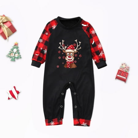 ERTUTUYI Family Matching Christmas Pajamas Set Plaid Sleeves Holiday Pattern Print Festival For Adults Kids ParentChild Outfit Black 3M
ERTUTUYI Family Matching Christmas Pajamas Set Plaid Sleeves Holiday Pattern Print Festival For Adults Kids ParentChild Outfit Black 3M