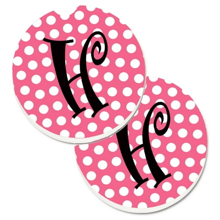 Carolines Treasures CJ1001-HCARC Letter H Monogram - Pink Black Polka Dots Set of 2 Cup Holder Car Coasters Large
Carolines Treasures CJ1001-HCARC Letter H Monogram - Pink Black Polka Dots Set of 2 Cup Holder Car Coasters Large