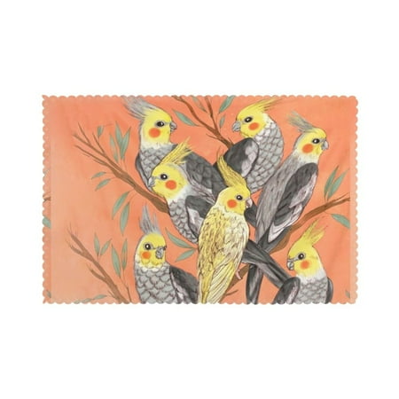 Home Cockatiel Painting Placemats Set Of 6 Washable Wipeable Place Mats Place Mats For Festival Parties Family Dinner (12 X 18inch)
Home Cockatiel Painting Placemats Set Of 6 Washable Wipeable Place Mats Place Mats For Festival Parties Family Dinner (12 X 18inch)
