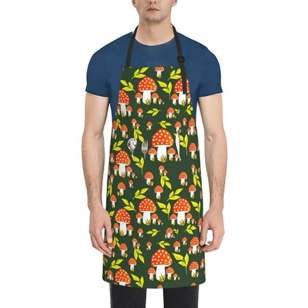 Xecao Mushroom Leaf Print Kitchen Cooking Aprons Waterproof Adjustable Bib Aprons with 2 Pockets for Women Men Chef
Xecao Mushroom Leaf Print Kitchen Cooking Aprons Waterproof Adjustable Bib Aprons with 2 Pockets for Women Men Chef