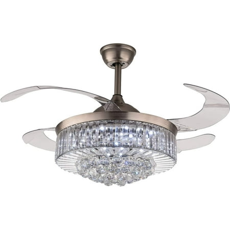 Modern Dimmable Fandelier Crystal Ceiling Fan with Lights and Remote Invisible Retractable Chandelier Fan Light LED Lighting-Polished Chrome 36 inch…
Modern Dimmable Fandelier Crystal Ceiling Fan with Lights and Remote Invisible Retractable Chandelier Fan Light LED Lighting-Polished Chrome 36 inch…