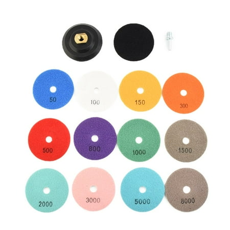 Goodhd Diamond Polishing Pads 4inch Wet Dry Granite Concrete Marble Glass Stone Sanding