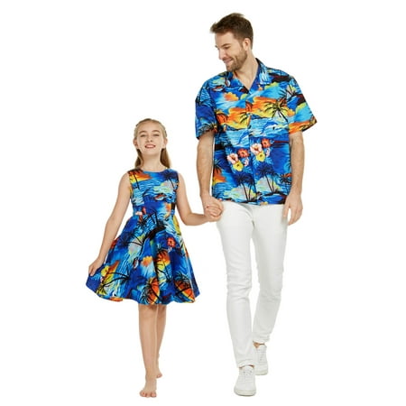 Matching Father Daughter Hawaiian Luau Dance Shirt Vintage Dress Sunset with Dolphin
Matching Father Daughter Hawaiian Luau Dance Shirt Vintage Dress Sunset with Dolphin