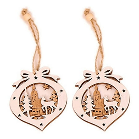 MOKEJI Pendant 2Pcs Xmas Tree Ornament White Border Five-pointed Star Round Shape Three-dimensional Hollow Out Decoration Eco-friendly Xmas Tree Gift Hanging Wood Cutouts Pendant for Home
MOKEJI Pendant 2Pcs Xmas Tree Ornament White Border Five-pointed Star Round Shape Three-dimensional Hollow Out Decoration Eco-friendly Xmas Tree Gift Hanging Wood Cutouts Pendant for Home