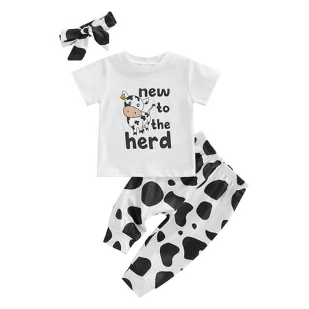 aturustex Baby Girls Pants Set Letters Print Short Sleeve T-shirt + Cow Pattern Pants Summer Cute Outfits for Infant 2Pcs 3-24M
aturustex Baby Girls Pants Set Letters Print Short Sleeve T-shirt + Cow Pattern Pants Summer Cute Outfits for Infant 2Pcs 3-24M