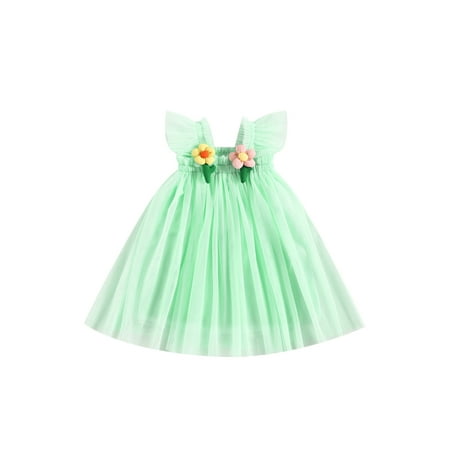 Sunisery Infant Toddler Kids Girls Dress Flower Decor Fly Sleeve Dress Summer Princess Casual Layered Tulle Dress
Sunisery Infant Toddler Kids Girls Dress Flower Decor Fly Sleeve Dress Summer Princess Casual Layered Tulle Dress