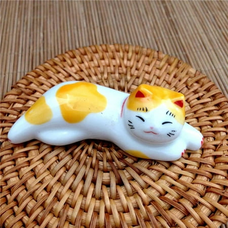 Cute Cat Shape Ceramic Chopsticks Holder Stand Chopstick Rack Pillow Japanese Style Kitchen Tableware Tools
Cute Cat Shape Ceramic Chopsticks Holder Stand Chopstick Rack Pillow Japanese Style Kitchen Tableware Tools