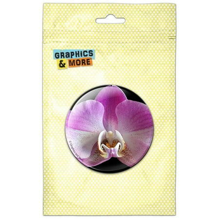 Purple White Orchid Close Up Refrigerator Button Magnet