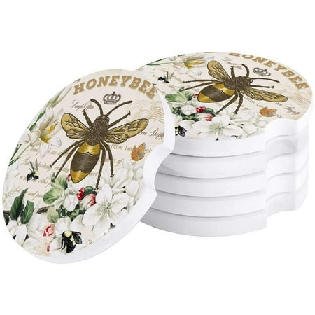 KXMDXA Bee Crown and Flower Vintage Letter Set of 2 Car Coaster for Drinks Absorbent Ceramic Stone Coasters Cup Mat with Cork Base for Home Kitchen Room Coffee Table Bar Decor
KXMDXA Bee Crown and Flower Vintage Letter Set of 2 Car Coaster for Drinks Absorbent Ceramic Stone Coasters Cup Mat with Cork Base for Home Kitchen Room Coffee Table Bar Decor
