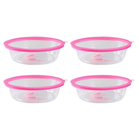 4pcs Portable Stacked Microwave Oven Food Sealing Covers Fresh-keeping Covers