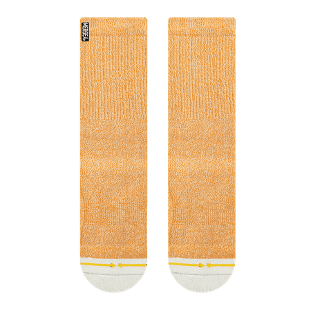 Orange Heather Crew Socks