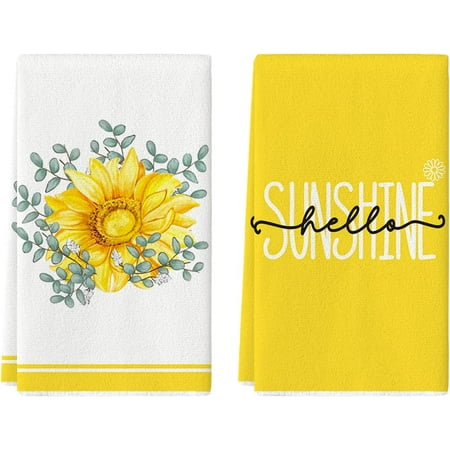 Eucalyptus Leaves Sunflower Summer Kitchen Towels Dish Towels 18x26 Inch Hello Sunshine Holiday Decoration Hand Towels Set of 2
Eucalyptus Leaves Sunflower Summer Kitchen Towels Dish Towels 18x26 Inch Hello Sunshine Holiday Decoration Hand Towels Set of 2