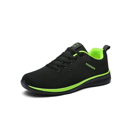 Tenmix Mens Gym Lightweight Walking Shoe Non-Slip Flat Sport Comfortable Round Toe Trainers Black Green 6 
Tenmix Mens Gym Lightweight Walking Shoe Non-Slip Flat Sport Comfortable Round Toe Trainers Black Green 6