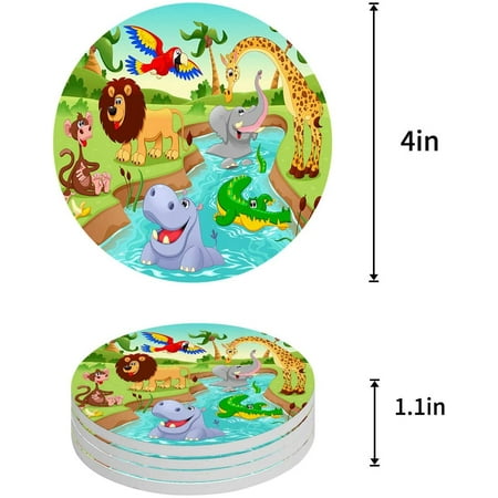 ZHANZZK Zoo Set of 8 Round Coaster for Drinks Absorbent Ceramic Stone Coasters Cup Mat with Cork Base for Home Kitchen Room Coffee Table Bar Decor
ZHANZZK Zoo Set of 8 Round Coaster for Drinks Absorbent Ceramic Stone Coasters Cup Mat with Cork Base for Home Kitchen Room Coffee Table Bar Decor