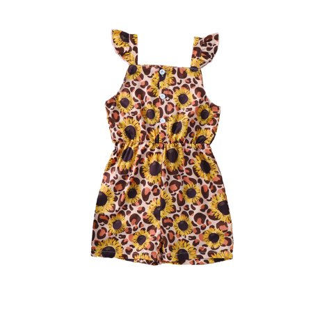 Kucnuzki Toddler Baby Girl Clothes 5T Summer Bodysuit 6T Sling Solid Color Leopards Sunflower Prints Ruffled Layer Cozy Jumpsuit Bodysuit Yellow
Kucnuzki Toddler Baby Girl Clothes 5T Summer Bodysuit 6T Sling Solid Color Leopards Sunflower Prints Ruffled Layer Cozy Jumpsuit Bodysuit Yellow
