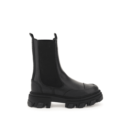 Ganni Leather Mid Chelsea Boots Women