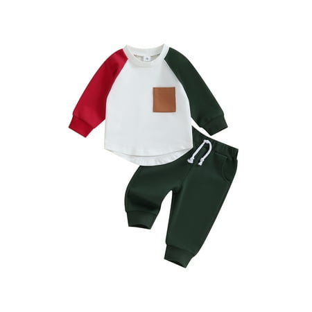 Shuttle tree Toddler Baby Girls Boys Clothes Long Sleeve Contrast Color Sweatshirts Tops and Drawstring Pants Sets Outfits
Shuttle tree Toddler Baby Girls Boys Clothes Long Sleeve Contrast Color Sweatshirts Tops and Drawstring Pants Sets Outfits