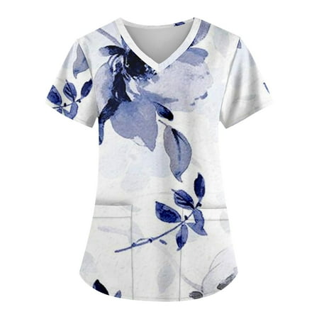 EHTMSAK Scrubs Tops Women 2xl Floral with Pocket Short Sleeve V-Neck Tops Working Uniform Cartoon Print Blouse Dark Blue 3X
EHTMSAK Scrubs Tops Women 2xl Floral with Pocket Short Sleeve V-Neck Tops Working Uniform Cartoon Print Blouse Dark Blue 3X