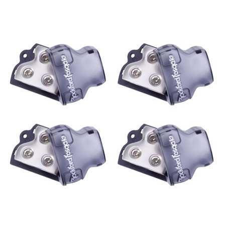4) ROCKFORD FOSGATE RFD1 0/1/4-Gauge Ga Car Audio Distribution Blocks 1-In 2-Out