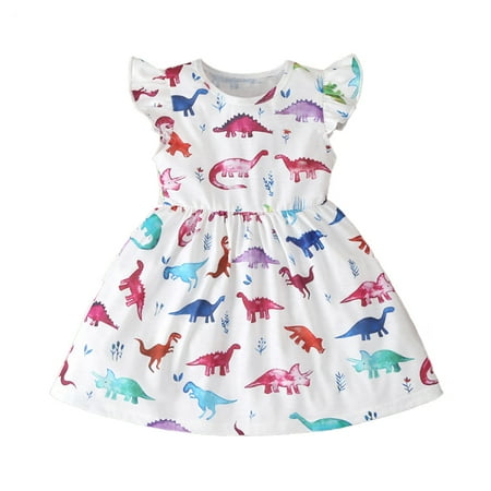 Caitzr Summer Baby Girls Dress Casual Short Puff Sleeve Dinosaur Printed Round Neck Dress
Caitzr Summer Baby Girls Dress Casual Short Puff Sleeve Dinosaur Printed Round Neck Dress