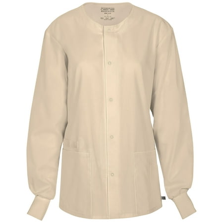 Cherokee Workwear Flex Men & Women s Scrubs Jacket Snap Front Warm Up 34350A