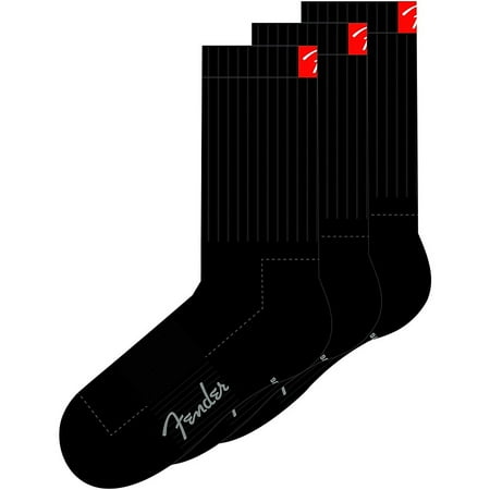 Perri s Fender The Icon Back Tab Crew Socks Black