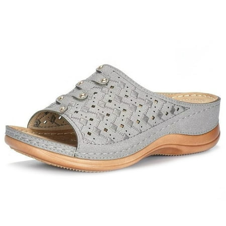 Hhdxre Orthopedic Toe Sandals Women Casual Hollow out Sandals Solid Color Thick Bottom Slippers(Gray 41)
Hhdxre Orthopedic Toe Sandals Women Casual Hollow out Sandals Solid Color Thick Bottom Slippers(Gray 41)