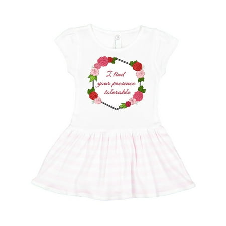 Inktastic I Find Your Presence Tolerable with Red and Pink Flowers Gift Toddler Girl Dress
Inktastic I Find Your Presence Tolerable with Red and Pink Flowers Gift Toddler Girl Dress