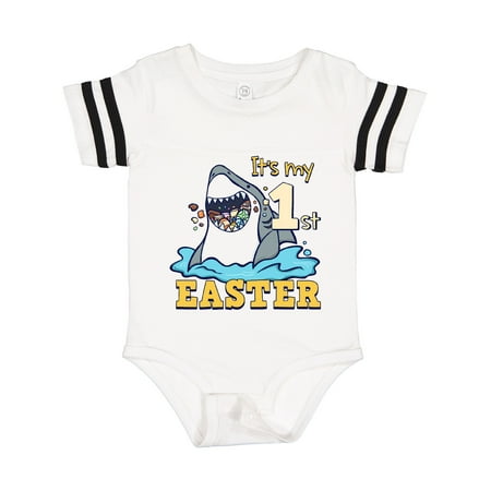Inktastic It s My 1st Easter Shark Eating Candy Gift Baby Boy or Baby Girl Bodysuit
Inktastic It s My 1st Easter Shark Eating Candy Gift Baby Boy or Baby Girl Bodysuit