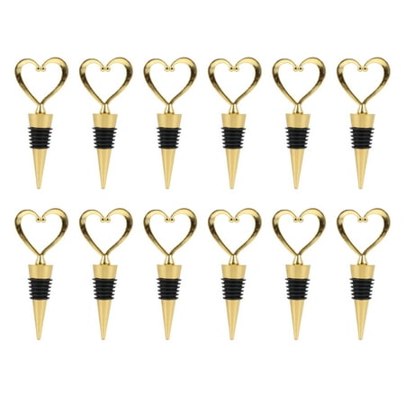 12 Pcs Creative Heart-shaped Wine Bottle Plugs Red Wine Cocktail Sealing Stoppers (Golden)
12 Pcs Creative Heart-shaped Wine Bottle Plugs Red Wine Cocktail Sealing Stoppers (Golden)