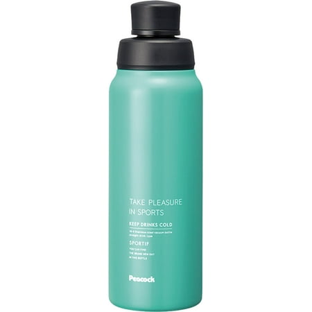 Peacock Water Bottle Stainless Bottle Straight Drink Mint Green 600ml AJD-61 GM